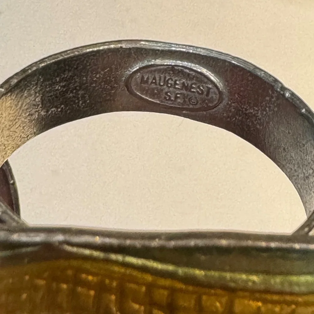 Maugenest SF Vtg Corn on the Cob‎ Enamel Napkin Rings Set of 2 Farmhouse Decor
